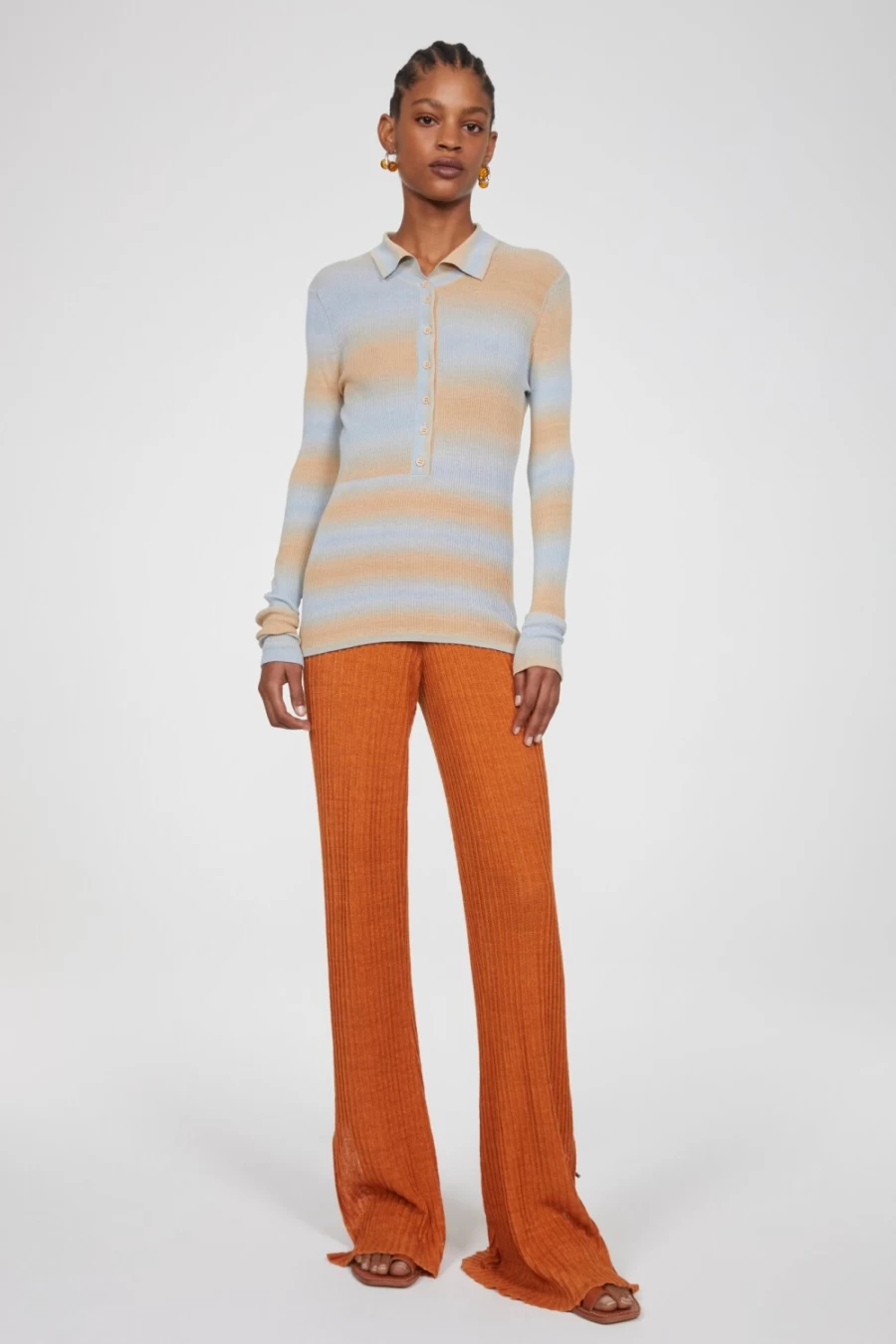 Rodebjer Women's Golden Brown Rosa Linen Pants - Comfortable & Stylish Summer Trousers