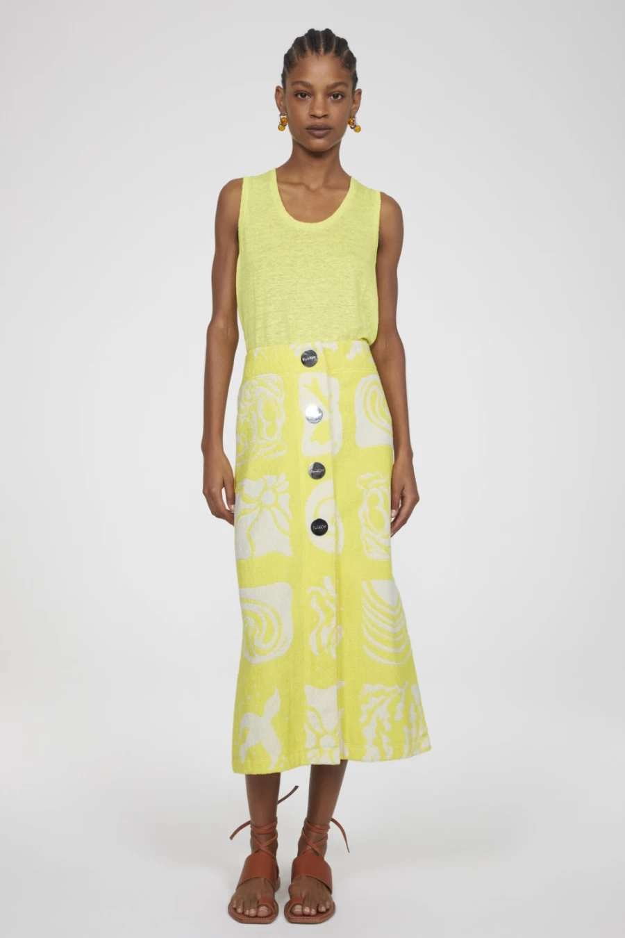Rodebjer Women's Lime Towel Skirt - Leilani Beach Wrap