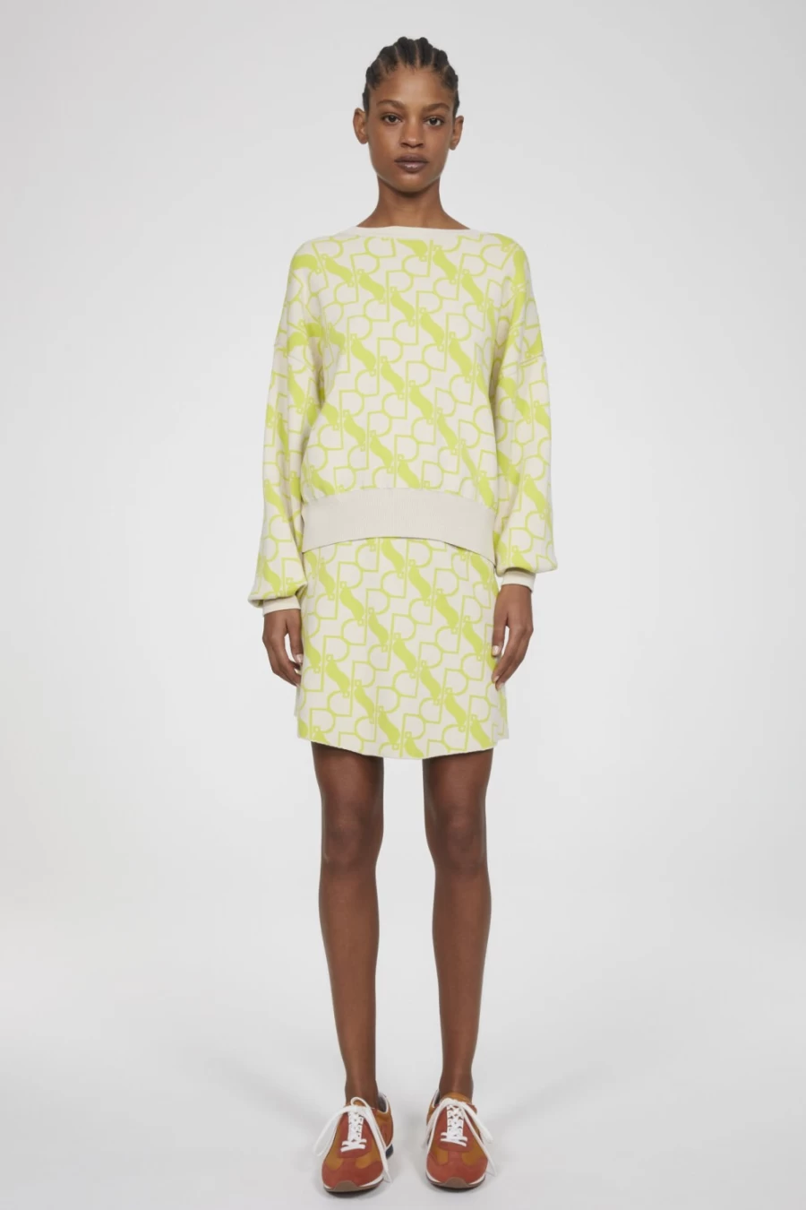 Rodebjer Women's Lime Fiore Knitted Sweater - Soft Comfortable Pullover
