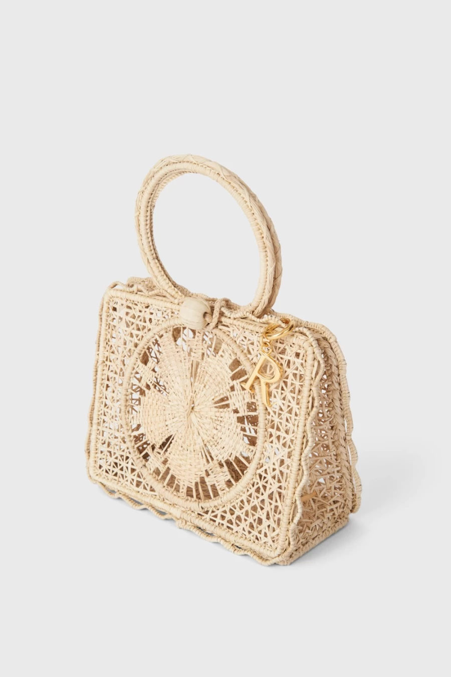 Rodebjer Women's Canvas Palm Woven Bag - Eco-Friendly Handmade Tote for Women