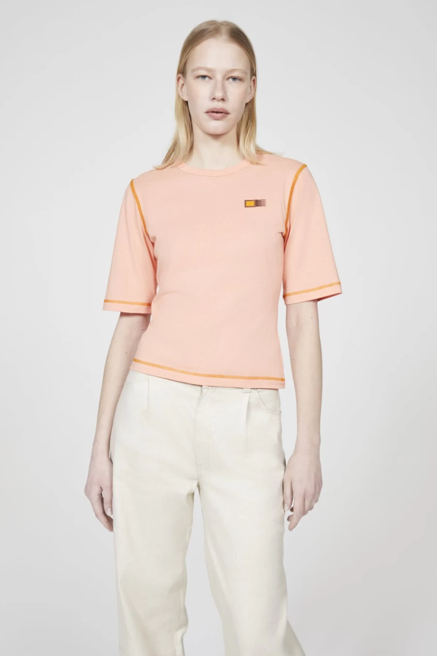 Rodebjer Women's Peach Perfect Parma Cotton T-Shirt | Soft Comfortable Fit