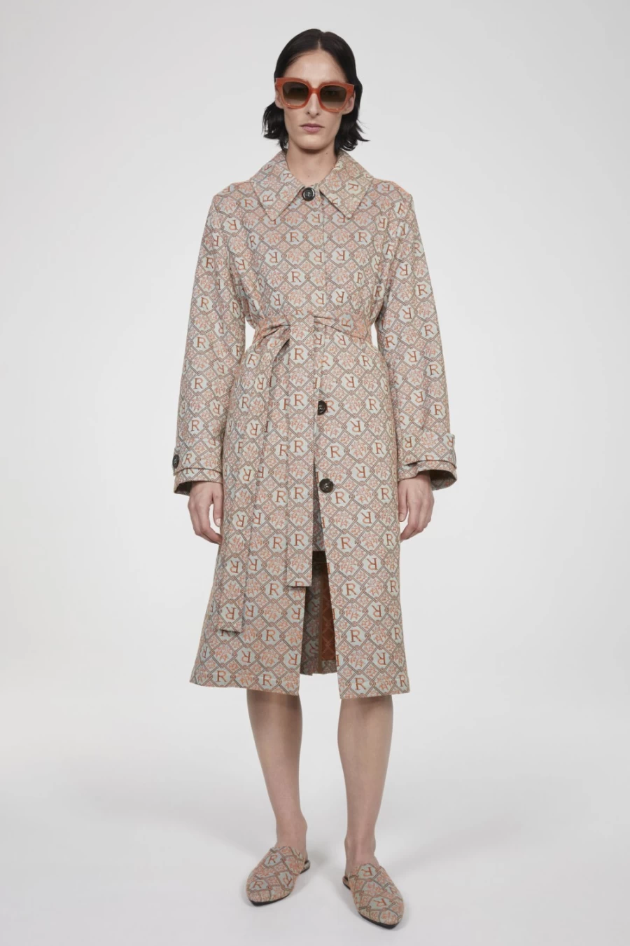 Rodebjer Women's Aida Logo Coat in Ocean Mint - Stylish Outerwear for Women