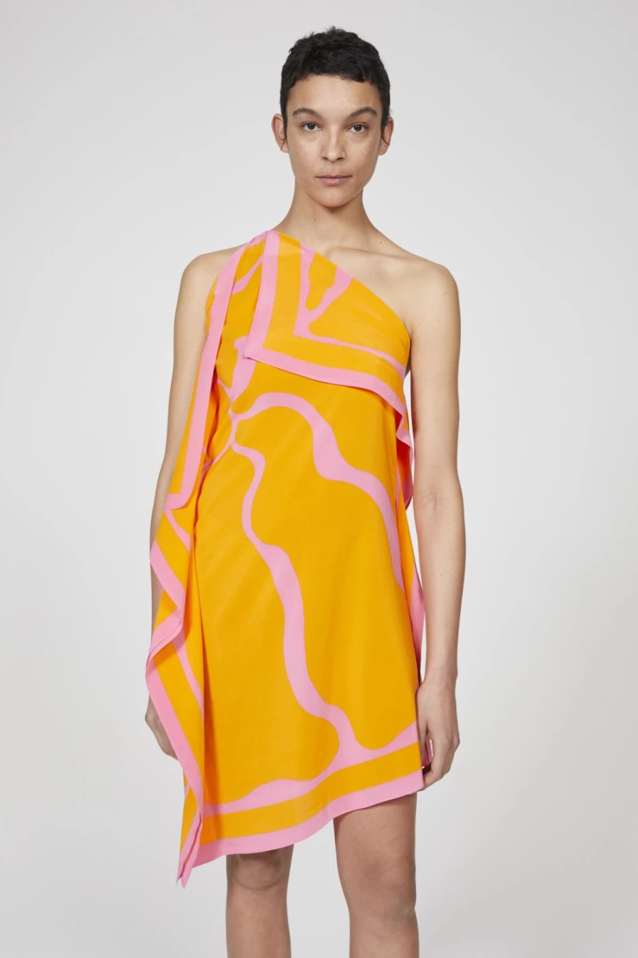 Rodebjer Orange Haze Biscotti Scarf Tunic Dress for Women