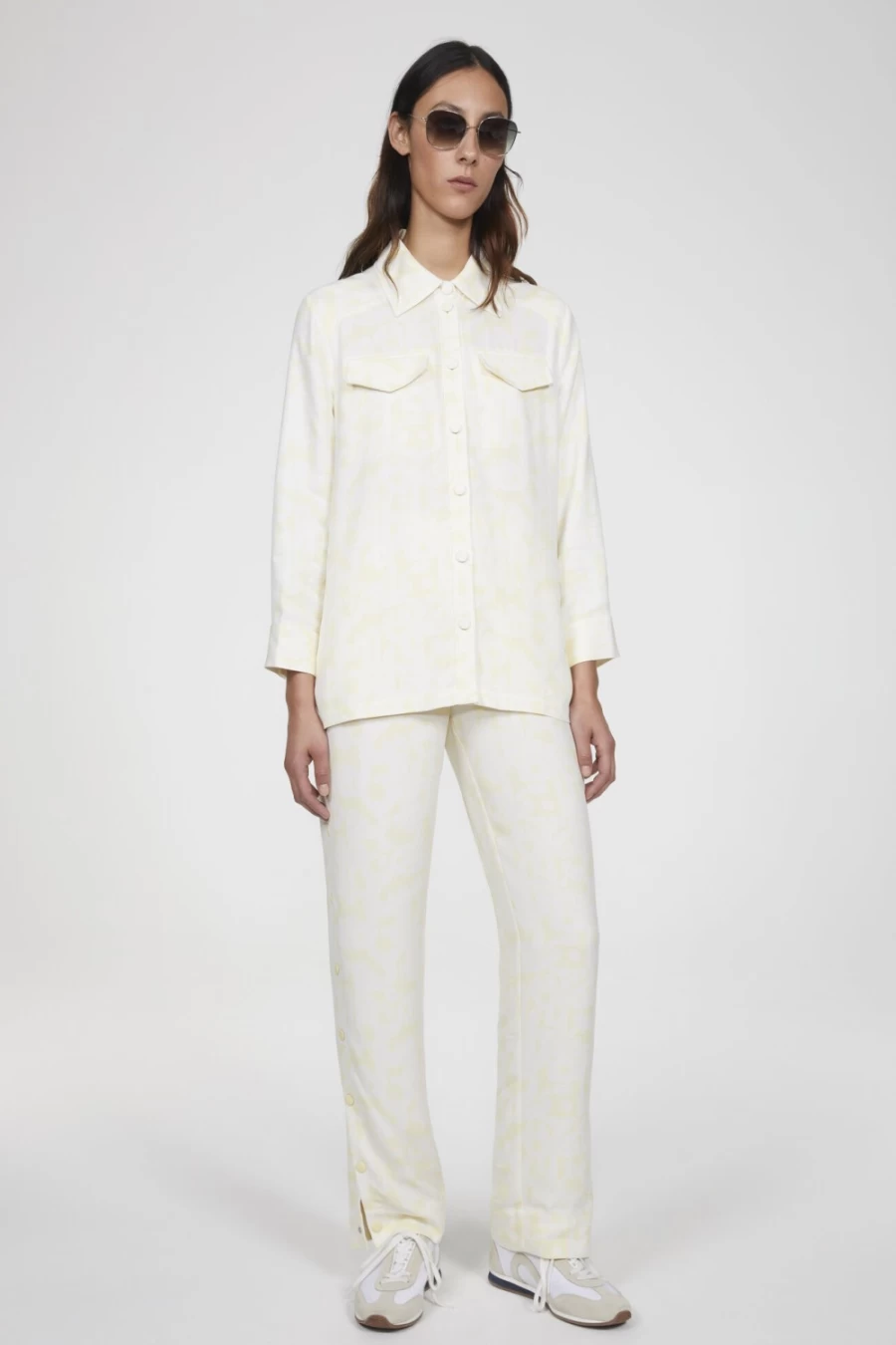 Rodebjer Women's Audette Accardi Shirt in Butter Milk - Classic Casual Top