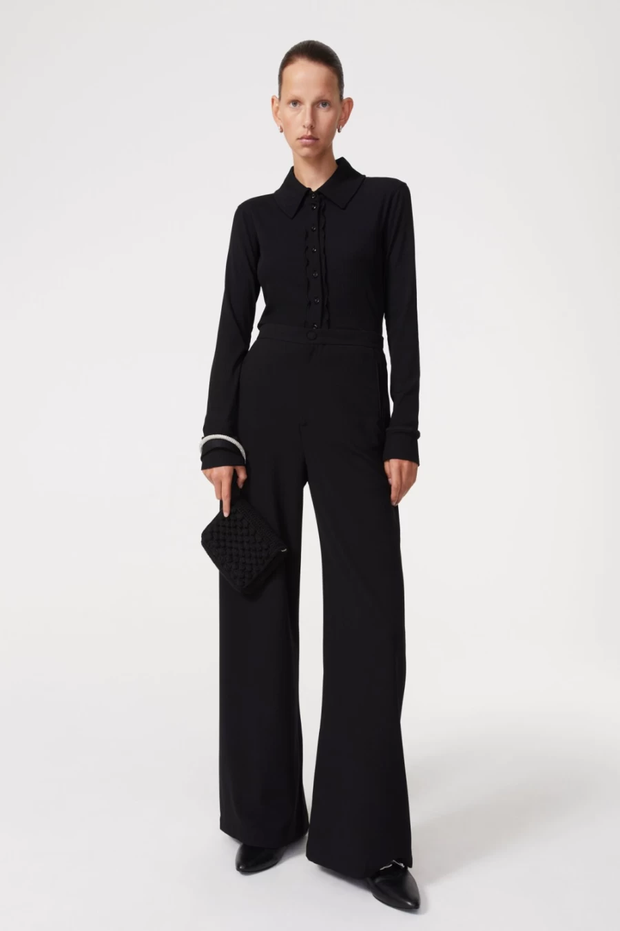 Rodebjer Women's Black Sini Wide Leg Pants