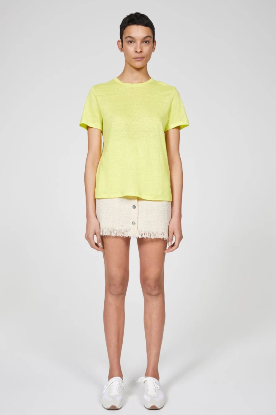 Rodebjer Women's Lime Ninja Linen T-Shirt - Breathable Summer Top