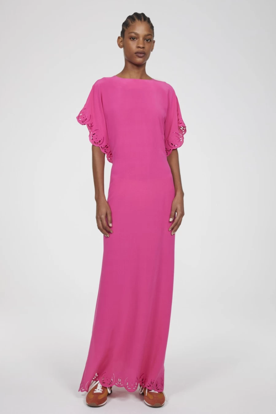 Rodebjer Women's Hot Pink Saturnus Maxi Dress - Elegant Boho Chic Summer Dress