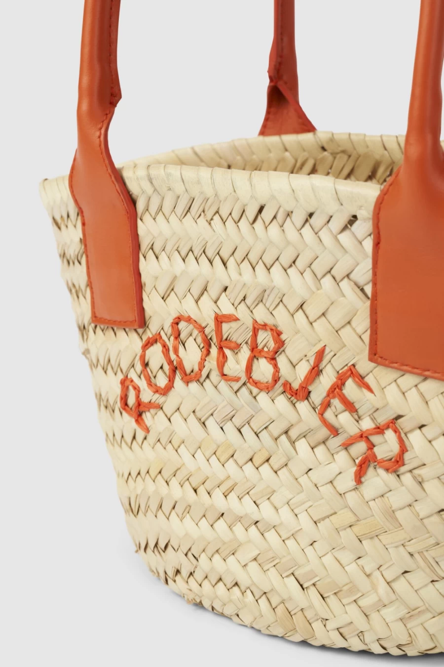 Rodebjer Women's Mini Straw Bag in Orange Haze - Boho Chic Handbag for Summer