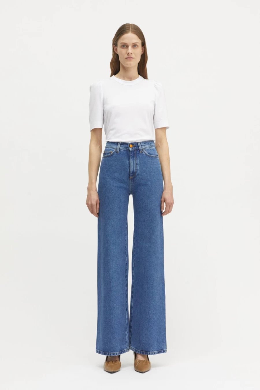 Rodebjer Women's Vintage Blue Hall Denim Jeans - Classic High-Waisted Slim Fit