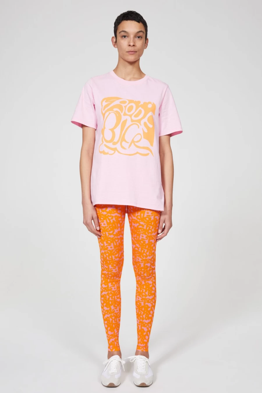 Rodebjer Women's Stella Fitted Leggings in Orange Haze - High-Waisted Yoga Pants for Comfort & Style