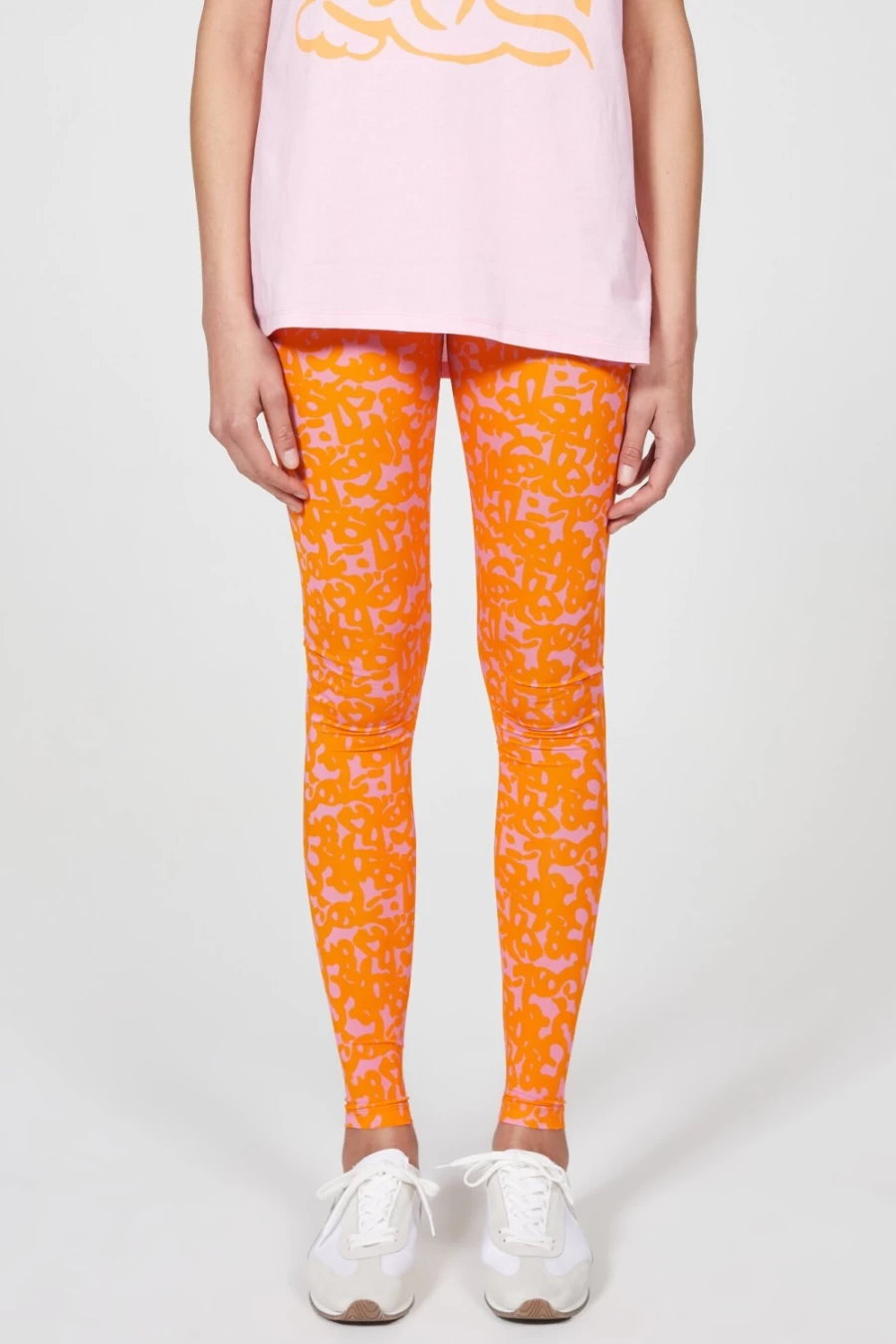 Rodebjer Women's Stella Fitted Leggings in Orange Haze - High-Waisted Yoga Pants for Comfort & Style