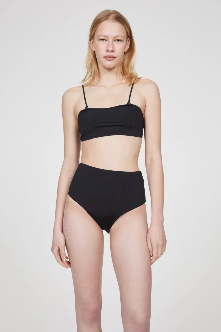 Rodebjer Women's Black Bommie High Waisted Bikini Pants - Stylish Swimwear for Women