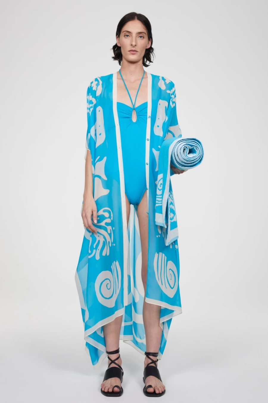 Rodebjer Women's Tropic Blue Agave Youthquake Caftan Dress