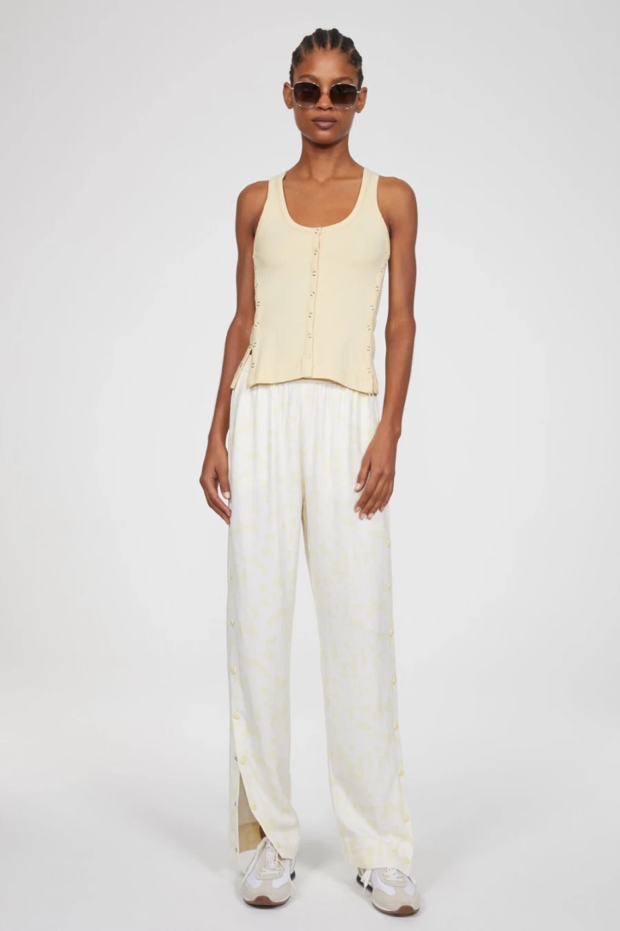 Rodebjer Women's Cavallo Jersey Top in Butter Milk - Comfortable Knit Blouse