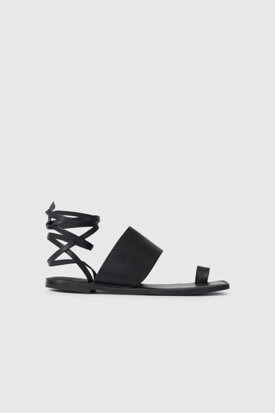 Rodebjer Women's Black Leather Strap Sandals – Katti Style