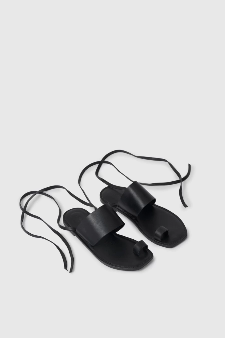 Rodebjer Women's Black Leather Strap Sandals – Katti Style